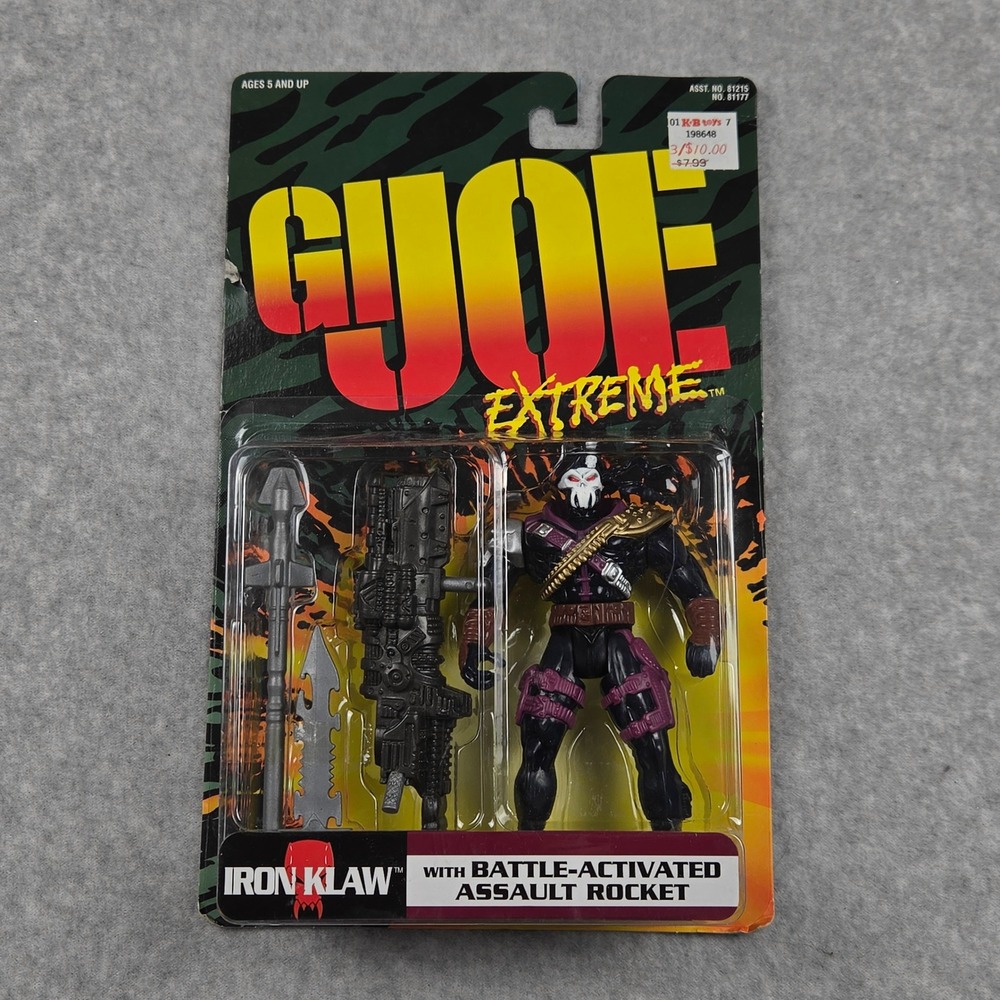 GI Joe Extreme Iron Klaw Action Figure 1995 Kenner SKAR Leader Vintage Toy